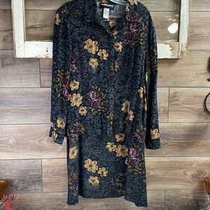 Sag Harbor Ladies Skirt Set, Size 14P, Floral, Petite